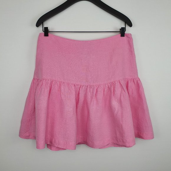 NWT Country Road Mini Skirt French Linen Size 12 - Picture 5 of 16